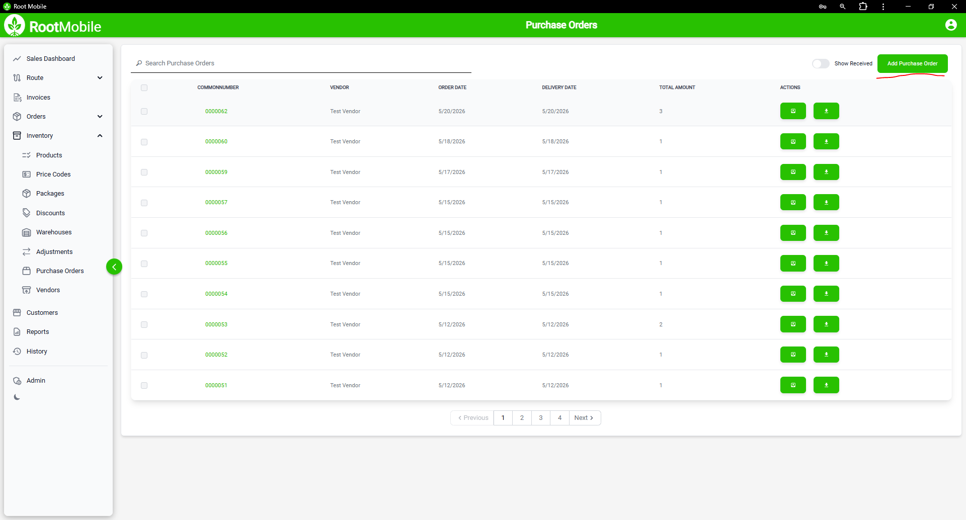 Create Purchase Order